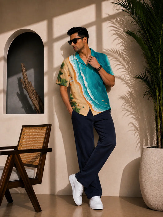 Coastal Escape Premium Linen Shirt