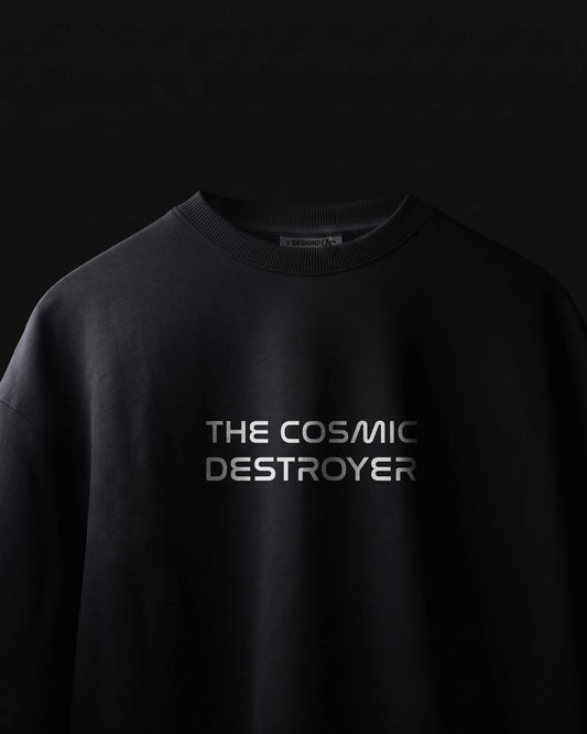 Cosmic Destroyer Shiva oversized streetwear t-shirt front view for men, VDesignzDrop India