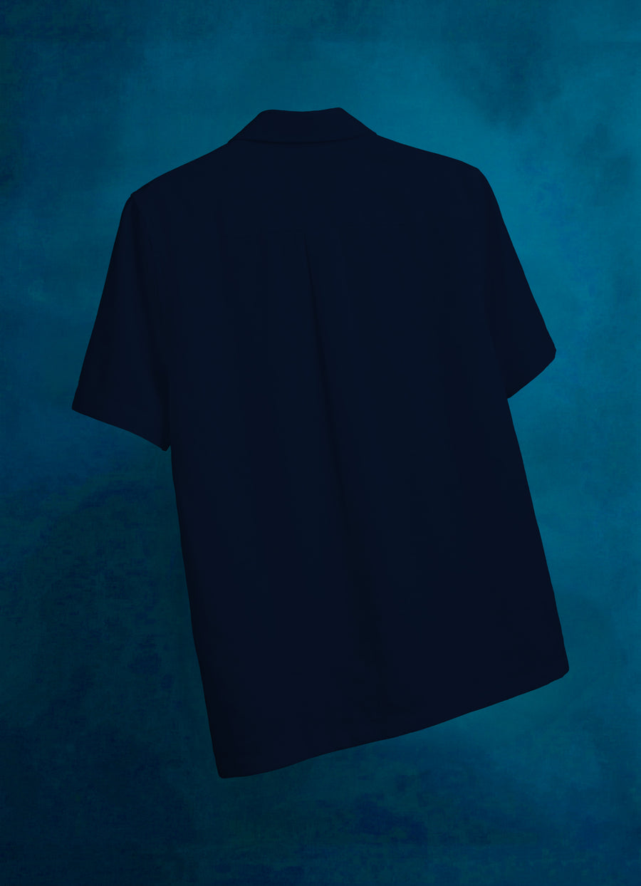 Midnight Kalamkari Linen Shirt