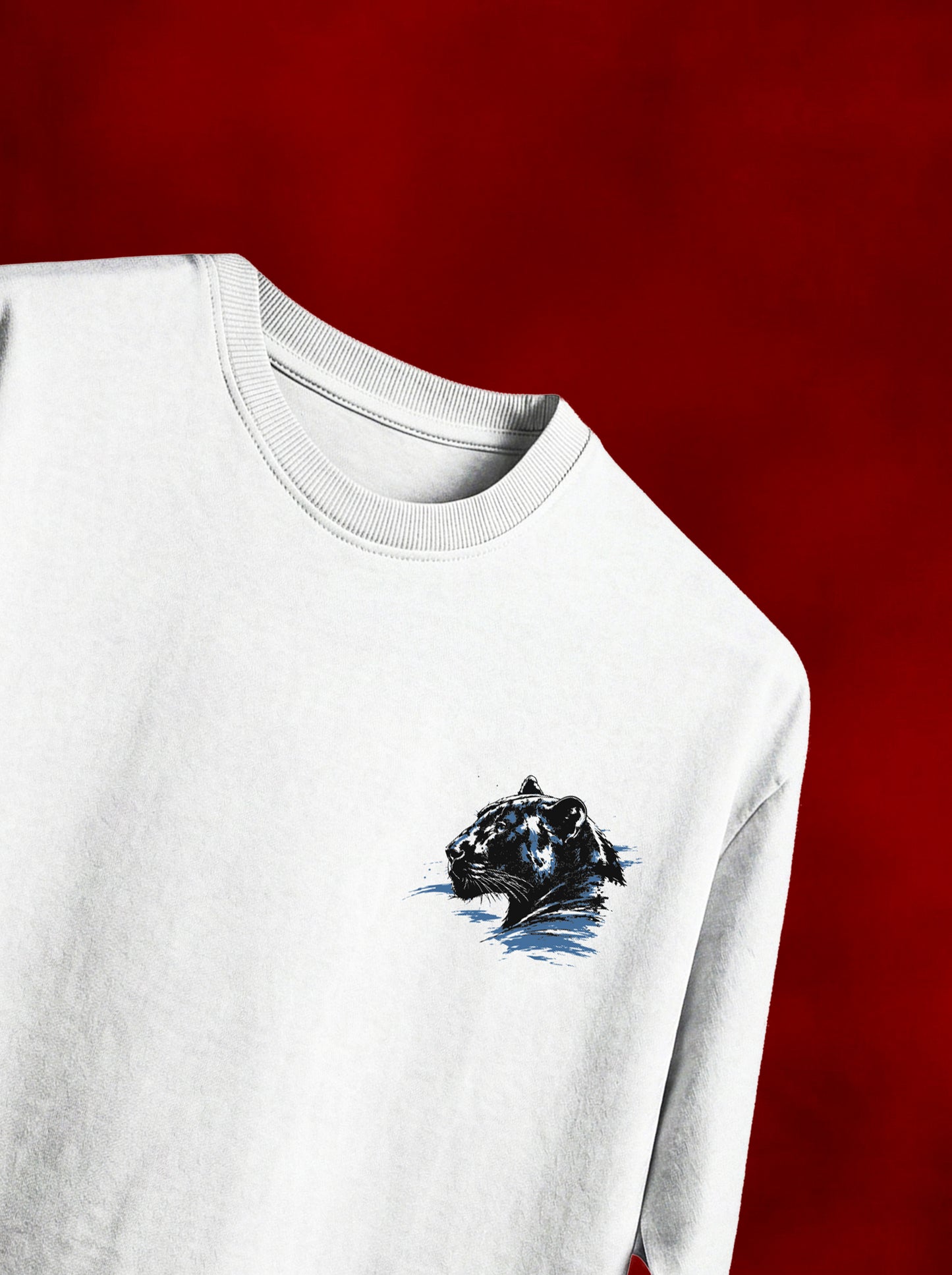 ONE MAN SHOW Panther Oversized T-Shirt featuring premium panther artwork, heavyweight 240 GSM cotton construction and high-quality DTF print by V Designz Drop.
