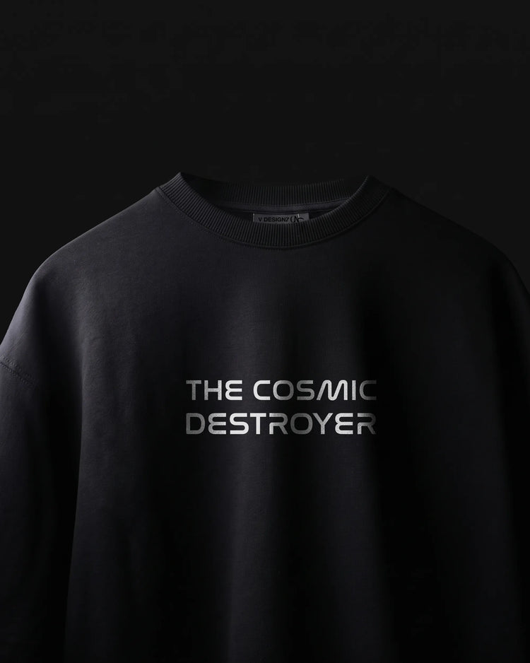 Cosmic Destroyer Shiva oversized streetwear t-shirt front view for men, VDesignzDrop India