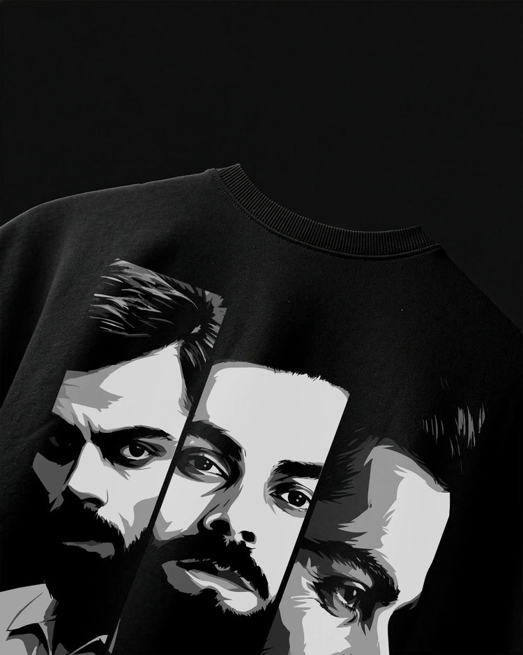 Virat Kohli Legacy oversized t-shirt back view - premium streetwear tee, VDesignzDrop India