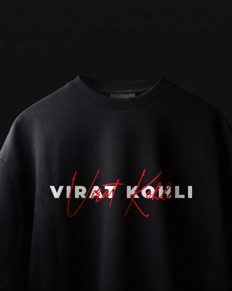 Virat Kohli Legacy oversized streetwear t-shirt front view for men, VDesignzDrop India